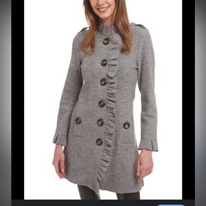 Patty Kim Claudia lightweight wool coat light blue  size large